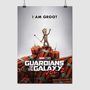 Плакат "Грут із динамітом, Groot", 60×43см