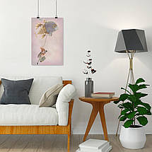 Плакат "Дівчинка та кит, стимпанк, арт", 60×40см, фото 4