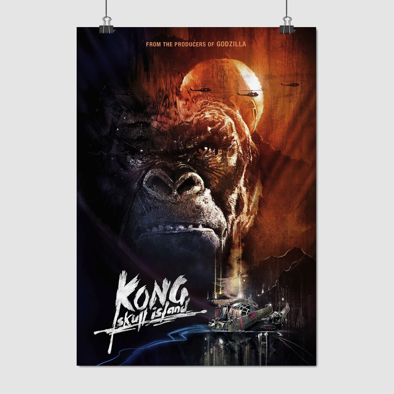 Плакат "Кінг-Конг: Острів Черепа, Kong: Skull Island (2017)", 60×43см