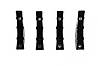 Універсальний задній дифузор тип-D (4шт, чорний глянець, ABS-пластик) від VLF комп., фото 7