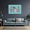 Плакат "Бітлз, карикатура, Beatles", 43×60см, фото 8