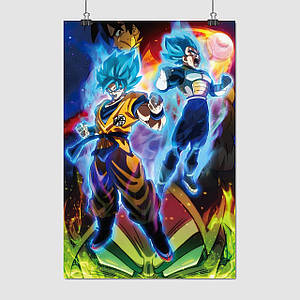 Плакат "Перлина дракона, Dragon Ball", 60×40см