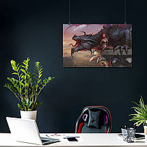 Плакат "Дракон та наїзниця", 38×60см, фото 3