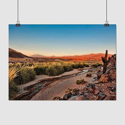 Плакат "Чілі, пустеля Атакама в Південній Америці, Atacama Desert", 43×60см, фото 1