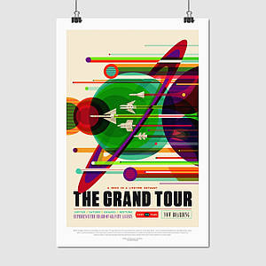 Плакат "Велика подорож, програма НАСА, Grand Tour, NASA", 60×40см