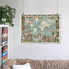 Плакат "Стародавня карта Землі, Earth Ancient Map", 43×60см, фото 6