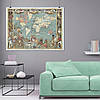 Плакат "Стародавня карта Землі, Earth Ancient Map", 43×60см, фото 8