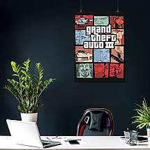 Плакат "ГТА 3, Значна автокрадіжка, Grand Thief Auto 3, GTA 3", 60×43см, фото 3