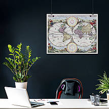 Плакат "Стародавня карта Землі, Earth Ancient Map", 47×60см, фото 4