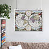 Плакат "Стародавня карта Землі, Earth Ancient Map", 47×60см, фото 7