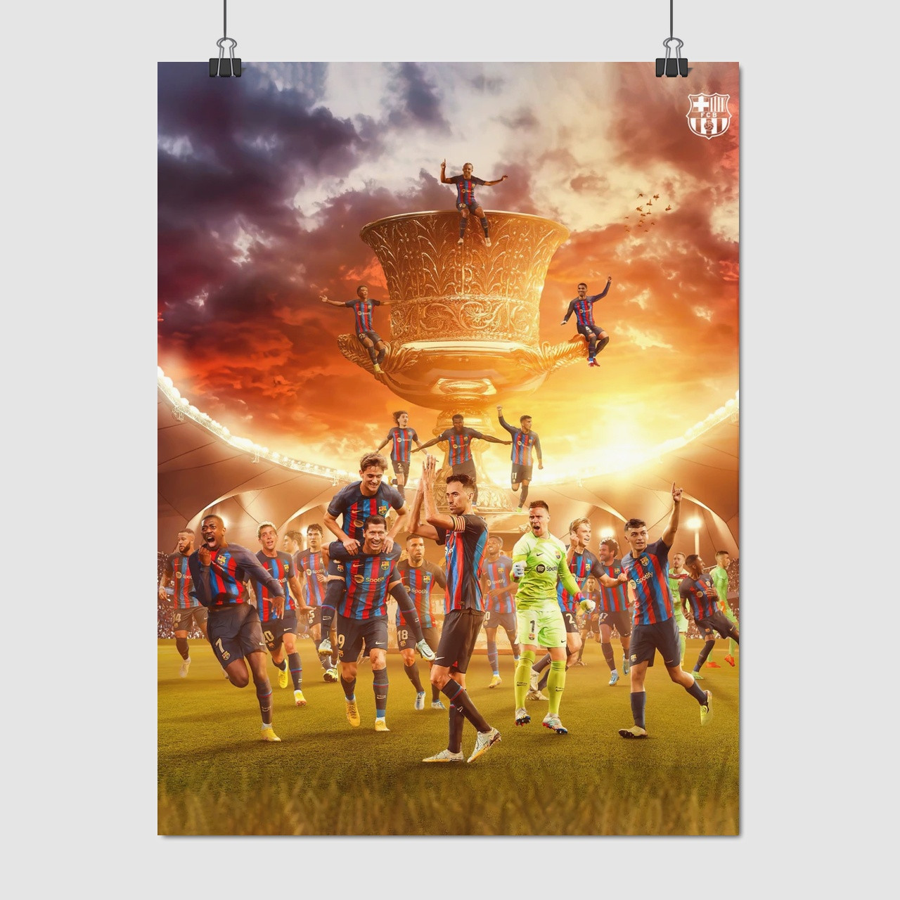Плакат "Чемпиони ФК Барселона", 60×45см