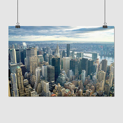 Плакат "Нью-Йорк, вид з висоти, New York", 40×60см, фото 1