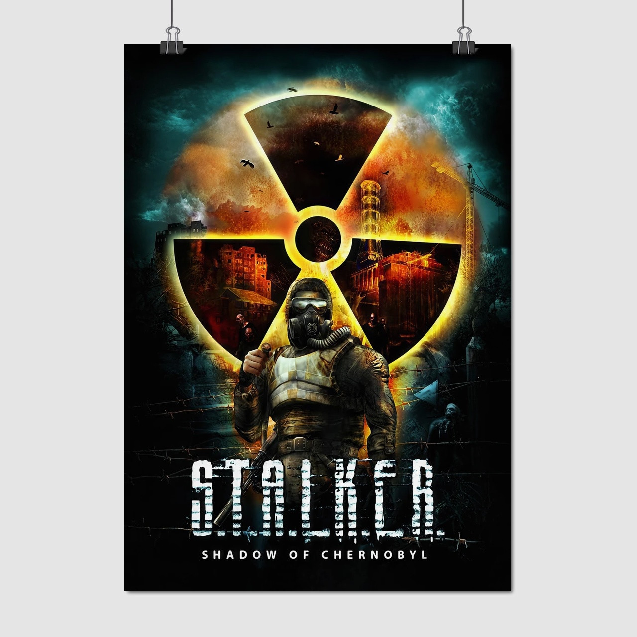 Плакат "Сталкер, Тінь Чорнобиля, Stalker (2007)", 60×43см