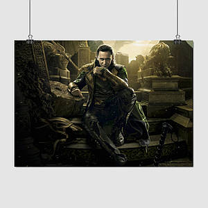 Плакат "Локі, Том Гіддлстон, Loki", 43×60см