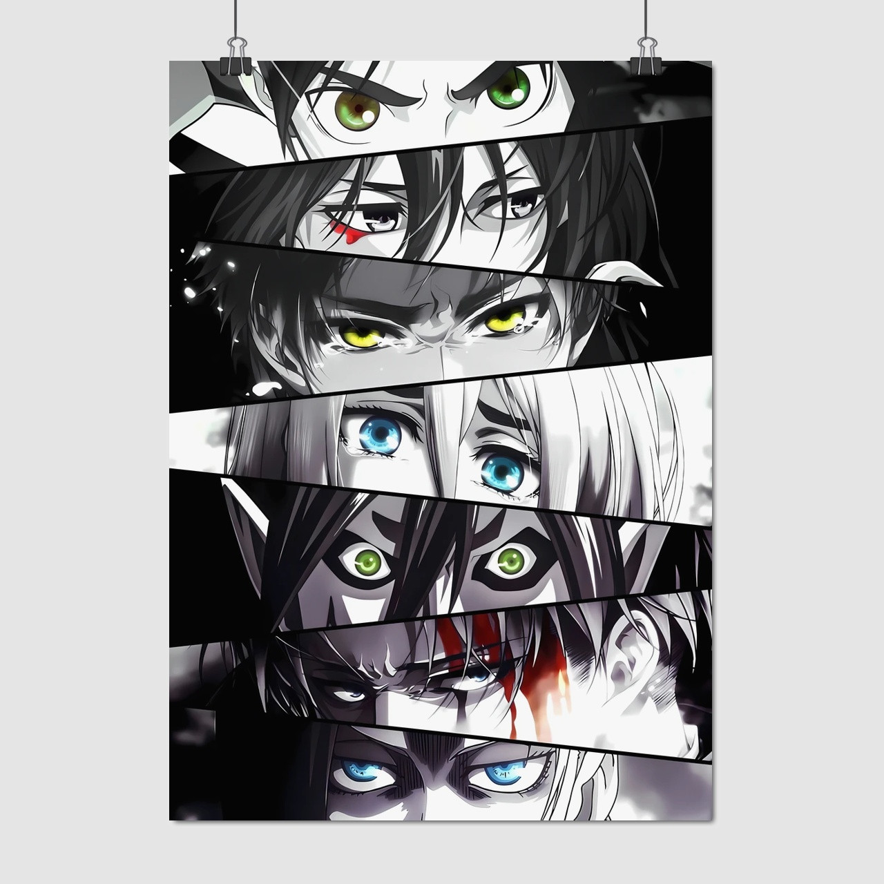 Плакат "Атака на титанів, аніме, Attack on Titans", 60×43см