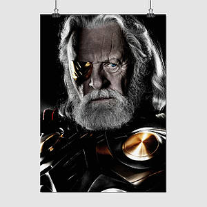 Плакат "Тор, Царство темряви, Один, Ентоні Хопкінс, Thor, Dark World", 60×43см
