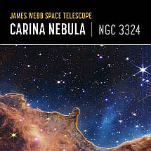 Плакат "Космічні скелі у туманності Кіля, Carina Nebula (NGC 3324) in Webb Telescope", 46×60см, фото 2