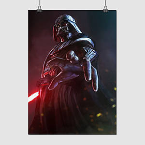 Плакат "Дарт Вейдер, Зоряні Війни, Darth Vader, Star Wars", 60×43см