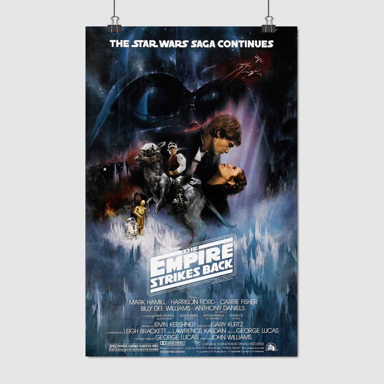 Плакат "Зоряні війни V, Star Wars: The Empire Strikes Back (1980)", 60×38см