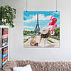 Плакат "Париж, репродукція малюнка, Paris, France", 60×60см, фото 6