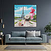 Плакат "Париж, репродукція малюнка, Paris, France", 60×60см, фото 7