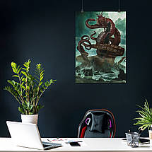 Плакат "Батько Дагон і Обеліск, Стародавні Боги, Лавкрафт, Dagon, Lovecraft", 60×43см, фото 3
