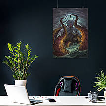 Плакат "Варкрафт, древній бог Азероту Н'Зот, Лавкрафт, N'Zoth, WarCraft", 60×43см, фото 3