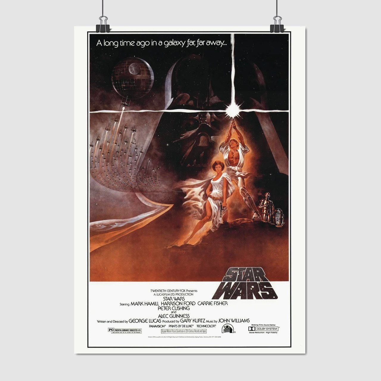 Плакат "Зоряні Війни Ⅳ: Нова надія, Star Wars Ⅳ: New Hope (1977) ", 60×40см