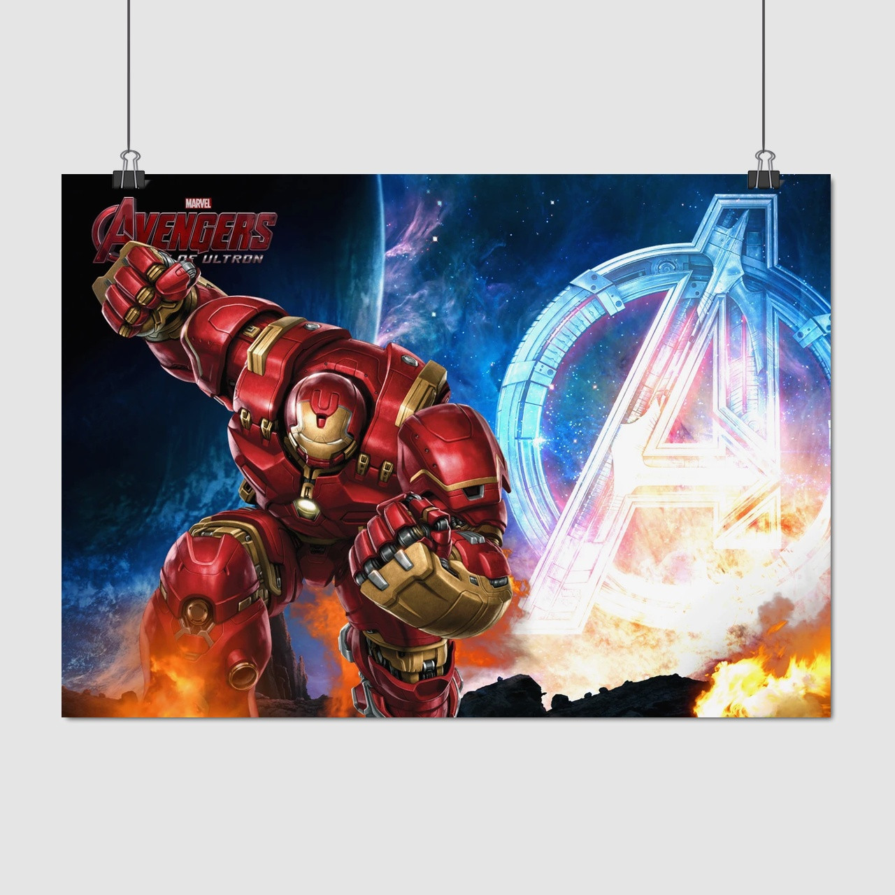Плакат "Залізна людина, Халкбастер, Iron Man, Hulkbuster", 43×60см