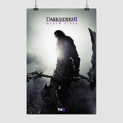 Плакат "Дарксайдерс Ⅱ, Darksiders 2, Dearh Lives", 60×39см, фото 1