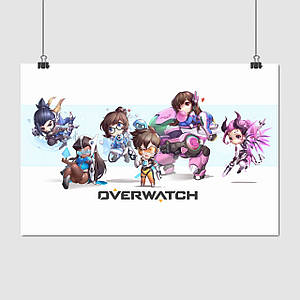Плакат "Овервотч, дитячі персонажі, Overwatch", 40×60см