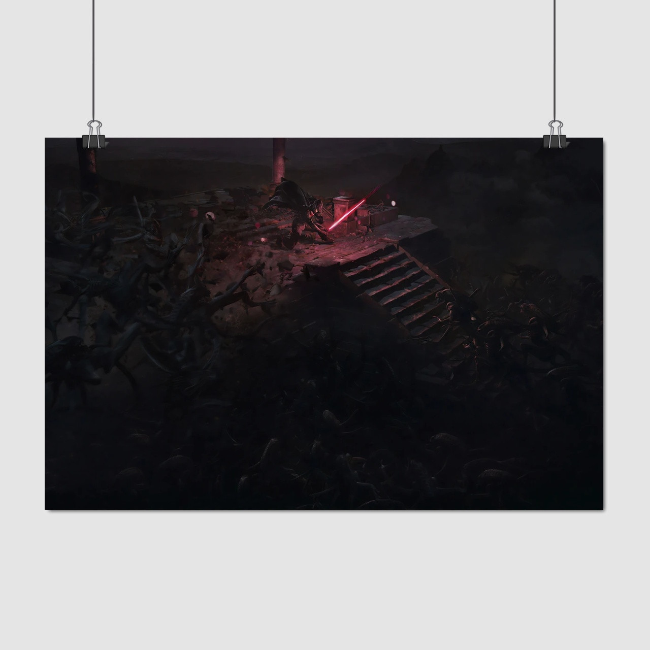 Плакат "Ситх проти ксеноморфів, Зоряні Війни, Чужі, Star Wars vs Aliens", 40×60см