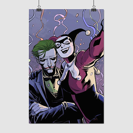 Плакат "Харлі Квін та Джокер, Joker and Harley Quinn", 60×39см, фото 1