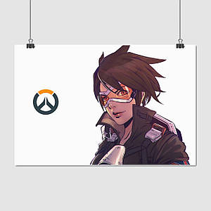 Плакат "Овервотч, Трейсер, Overwatch, Tracer", 40×60см