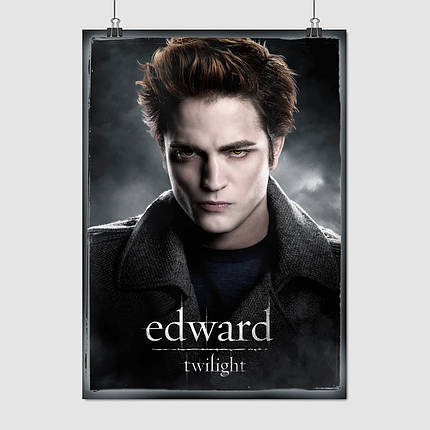 Плакат "Сутінки, Вампірська сага, Едвард Каллен, Twilight (2008)", 60×43см, фото 1