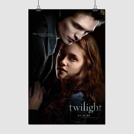 Плакат "Сутінки: Вампірська сага, Белла Свон, Едвард Каллен, Twilight (2008)", 60×40см, фото 1