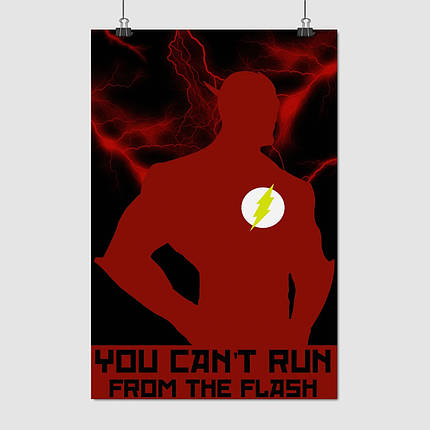Плакат "Від Флеша не втечеш, Flash", 60×40см, фото 1