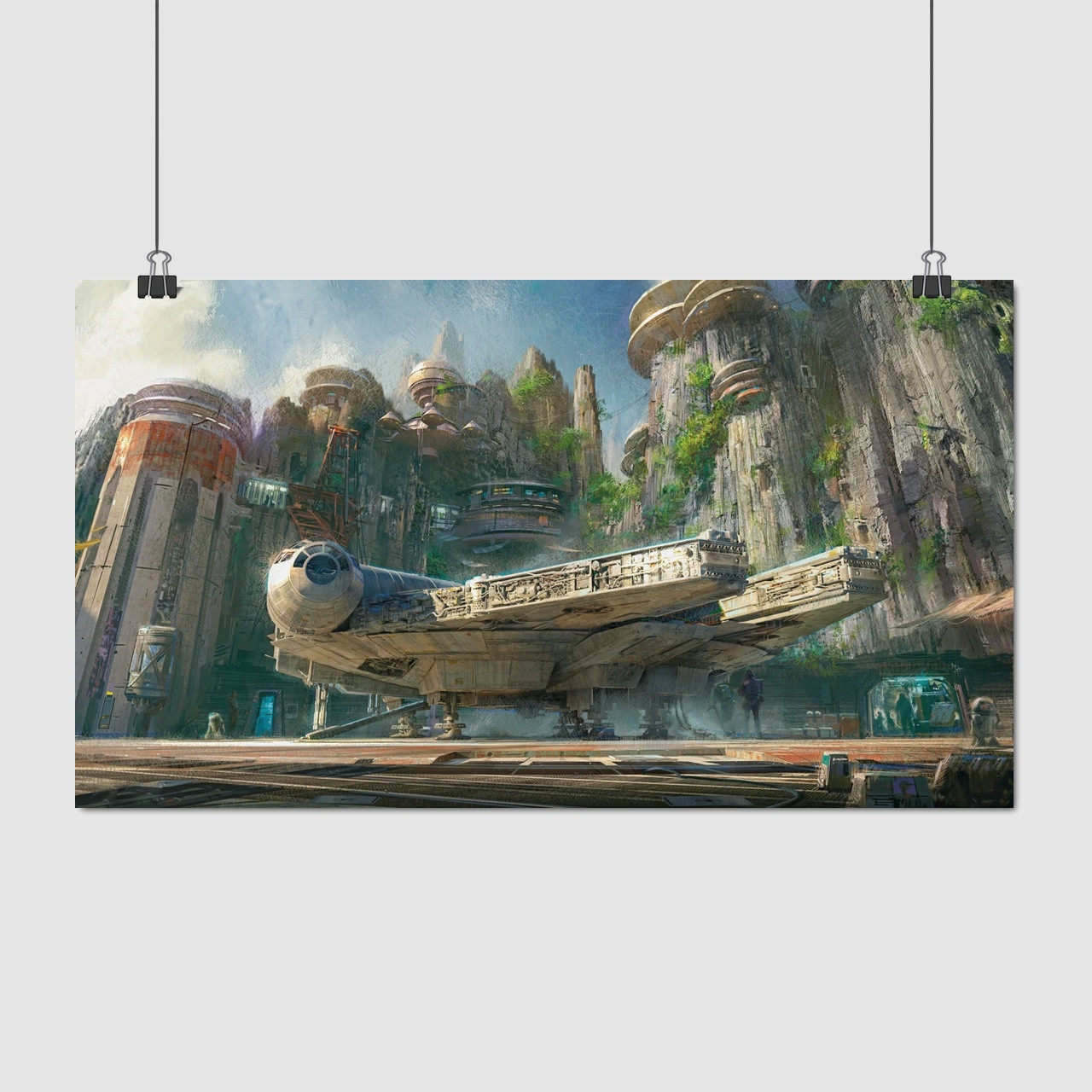 Плакат "Зоряні Війни, Тисячолітній сокіл, концепт-арт, Star Wars", 34×60см