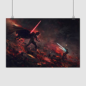Плакат "Асока Тано, Вейдер, Зоряні Війни, Star Wars, Darth Vader, Ashoka", 40×60см
