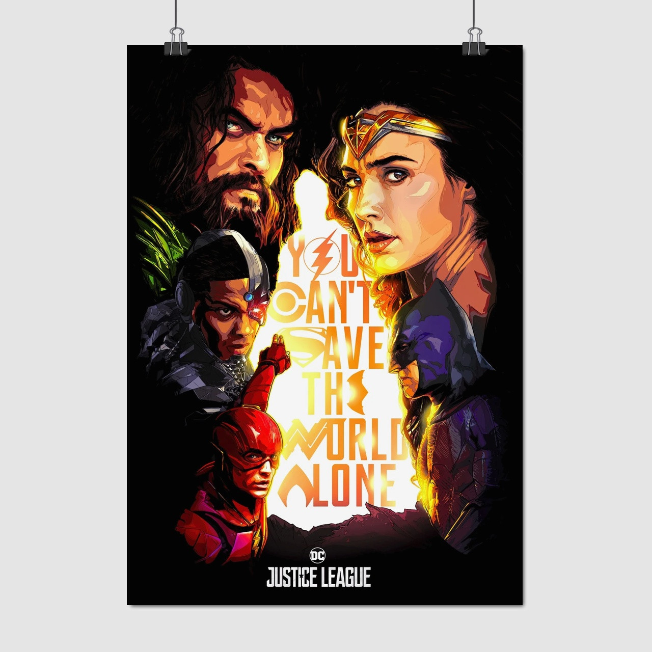 Плакат "Ліга Справедливості, Justice League (2017)", 60×42см