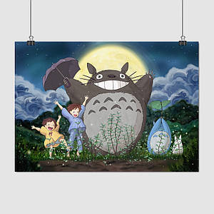 Плакат "Мій сусід Тоторо, Міядзакі Хаяо, Totoro (1988)", 43×60см