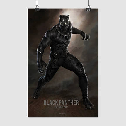 Плакат "Чорна Пантера, Black Panther (2018)", 60×39см, фото 1
