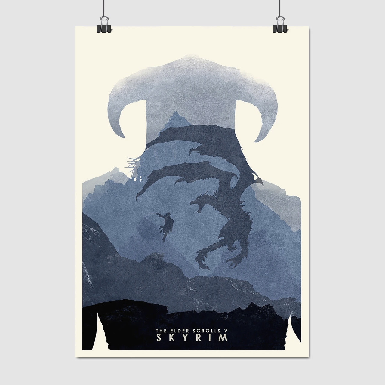 Плакат "Скайрім, Skyrim, The Elder Scrolls V, TES", 60×43см