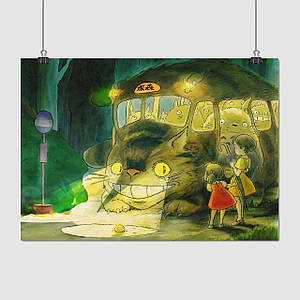 Плакат "Мій сусід Тоторо, Міядзакі Хаяо, Totoro (1988)", 43×60см