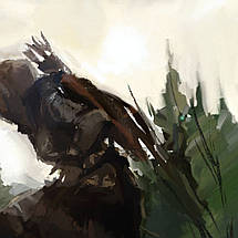 Плакат "Скайрім, малюнок фарбами, репродукція, Skyrim, The Elder Scrolls V, TES", 40×60см, фото 2