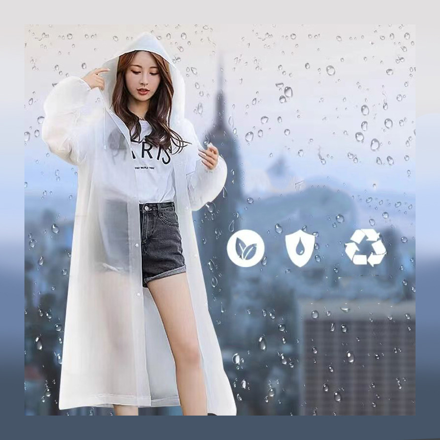 Плащ-дощовик на кнопках для дорослих. Білий