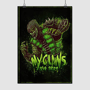 Плакат "Мортал Комбат, Рептилія, Mortal Kombat, Reptile", 60×43см