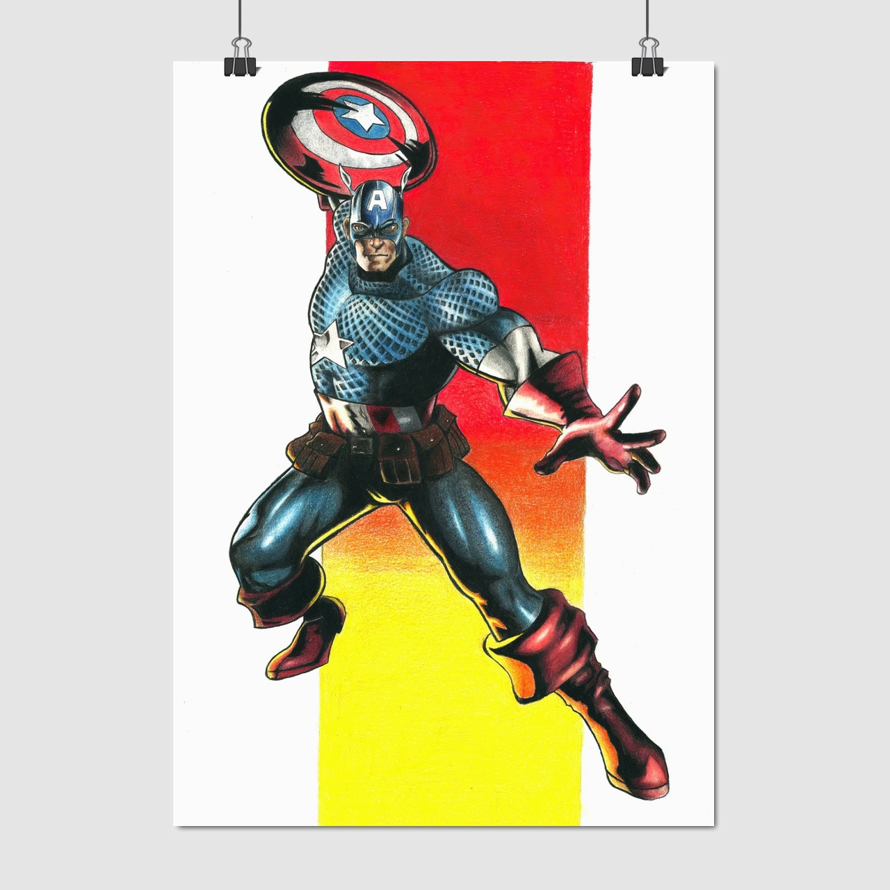 Плакат "Капітан Америка, Captain America", 60×43см