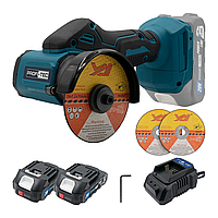 Потужний акумуляторний різак універсальний різак PROFI-TEC PWS7620 POWERLine : з АКБ 2шт-2.0Ah EHA