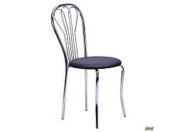 Стілець Ванесса хром кожзам арт.050197 чорний ТМ AMF